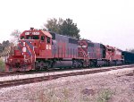 Illinois Central Gulf SD40-2 #6043 leads Chicago bound train BC4  